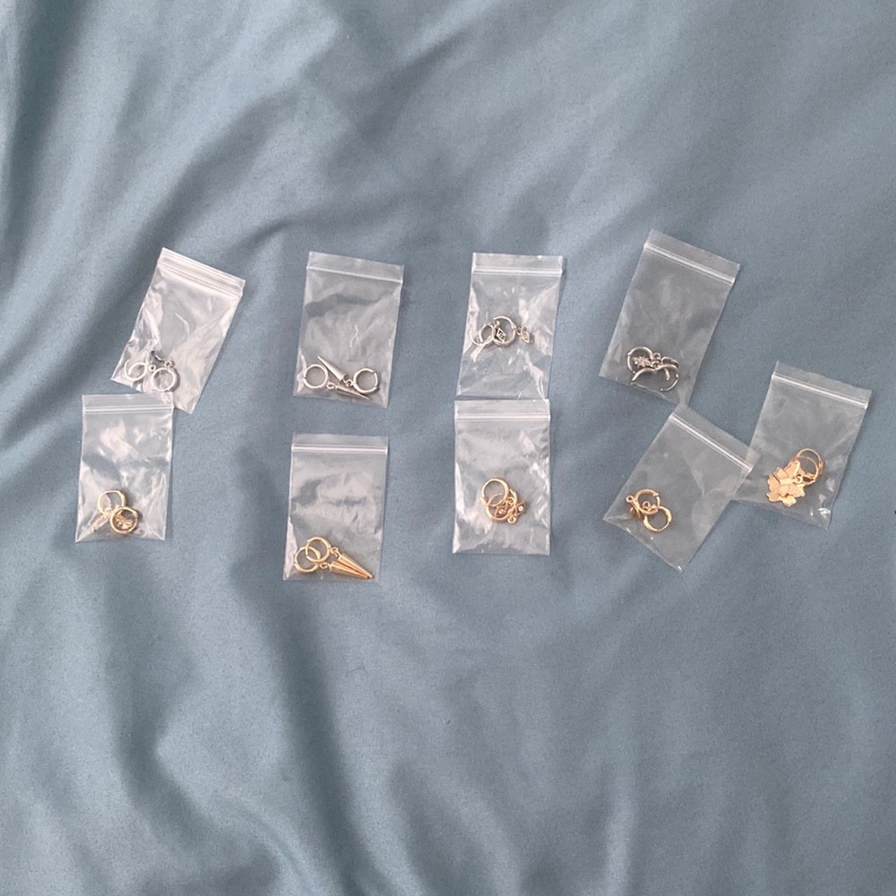 Gold and Silver Earrings